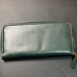 Madewell Forest Green Leather Wallet